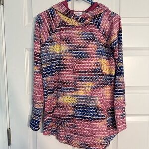 NWT LuLaRoe Small  Amber Lightweight Hoodie Unicorn Multicolor Pink